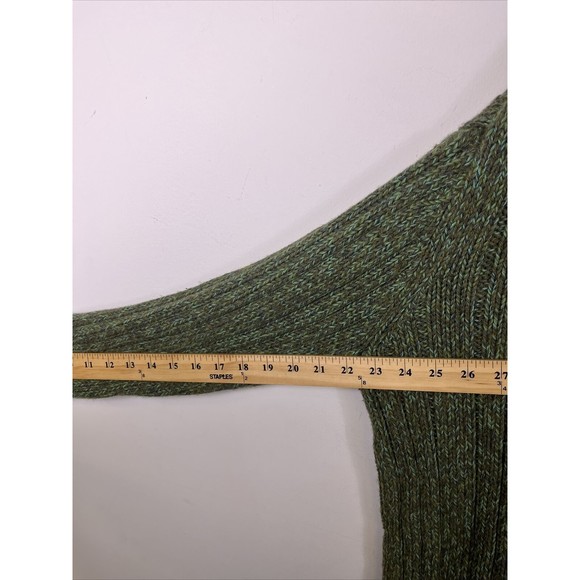 Old Navy Sweater Women Green Cable Knit Chunky Hooded Wool Blend NWT $34 - Picture 7 of 7